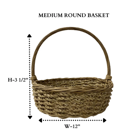 Plain Medium Round Basket