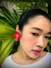 Florette Earrings - Scarlet Red