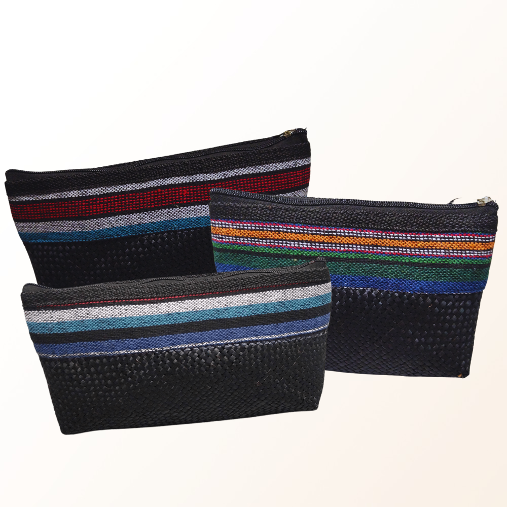 Banig Pouch with Baguio cloth