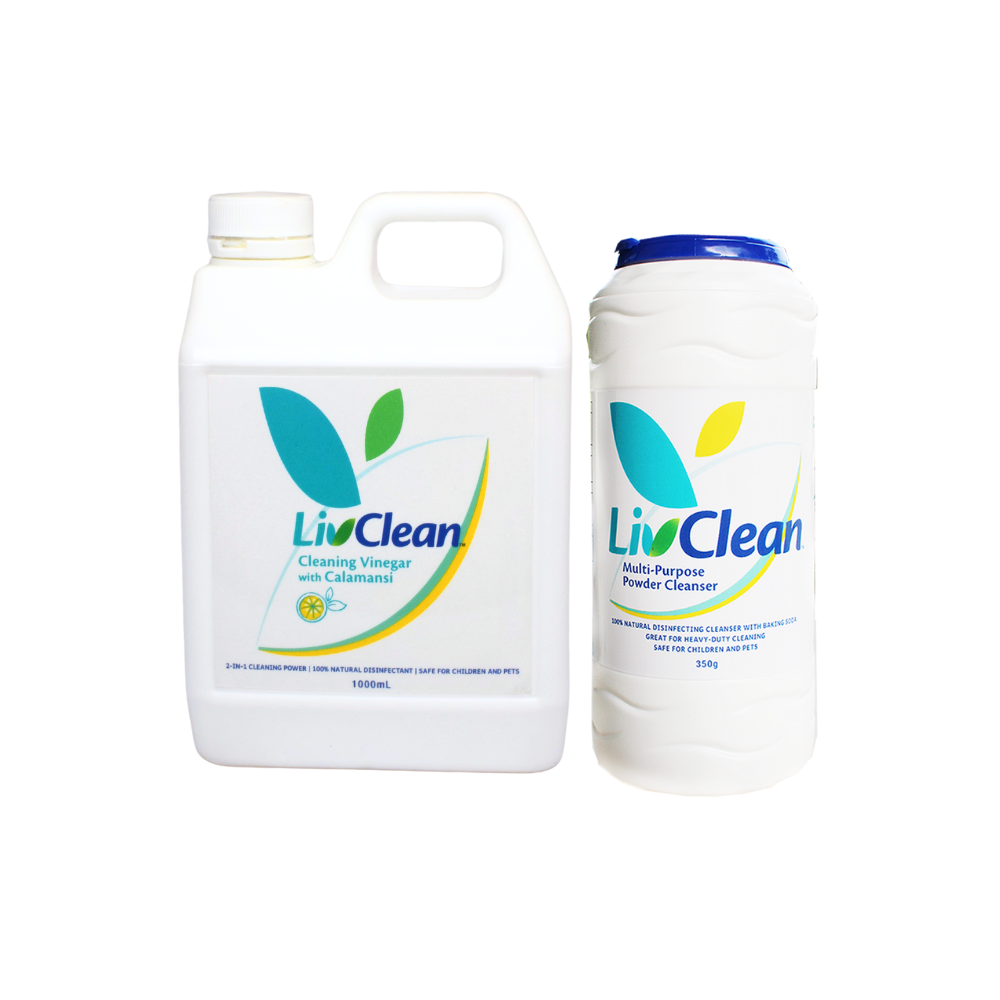 LivClean BUNDLE C: Cleaning Vinegar 1L + Multi-Purpose Cleanser 350g