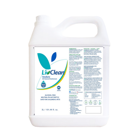 LivClean Anolyte All-Natural Disinfectant 3L