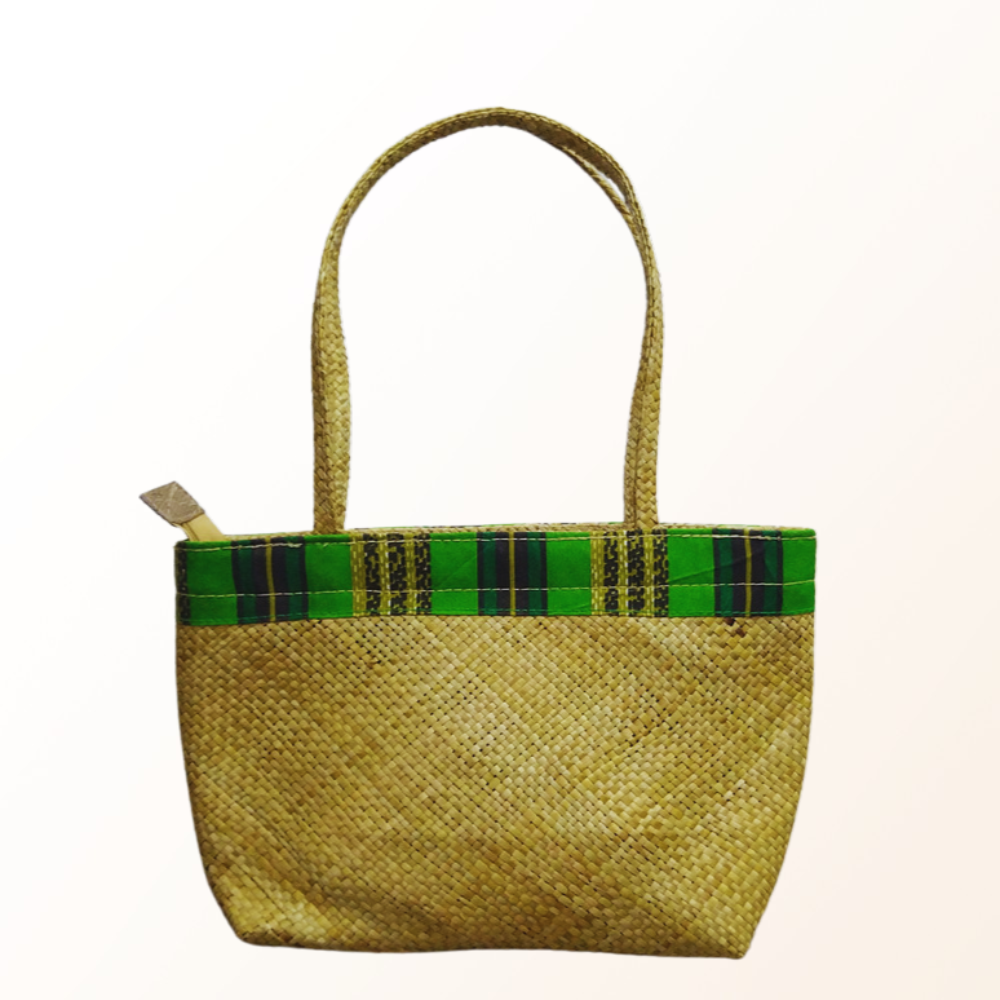 Banig bag with baguio cloth.