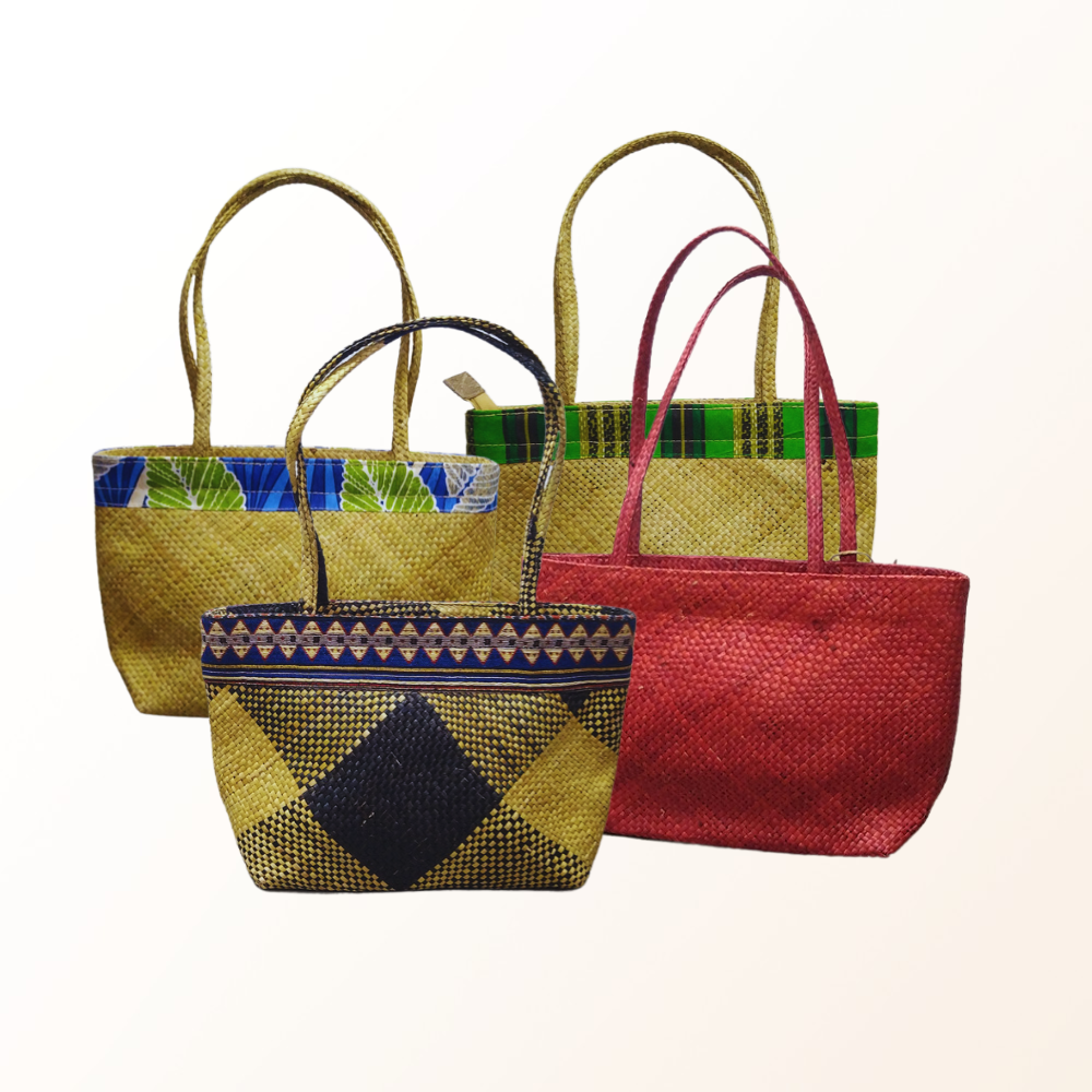 Banig bag with baguio cloth.