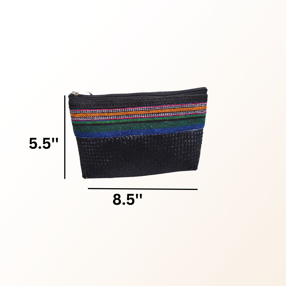 Banig Pouch with baguio cloth