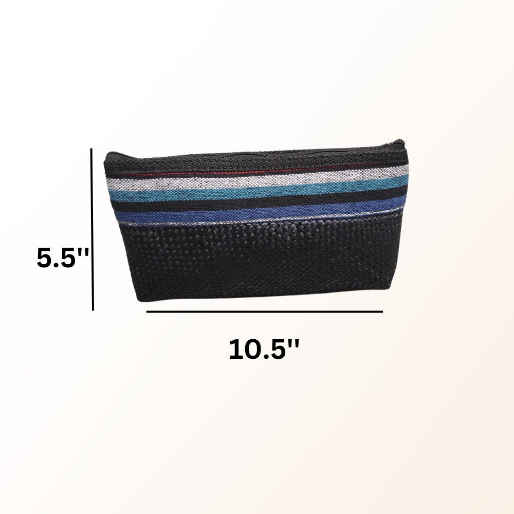 Banig Pouch with baguio cloth.