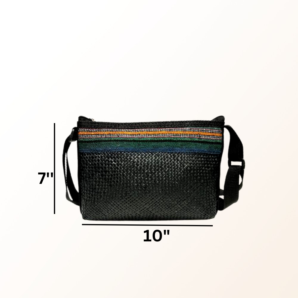 Banig Sling bag with baguio cloth.