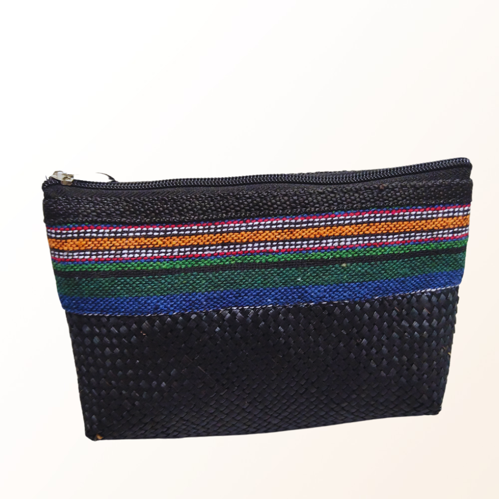 Banig Pouch with baguio cloth