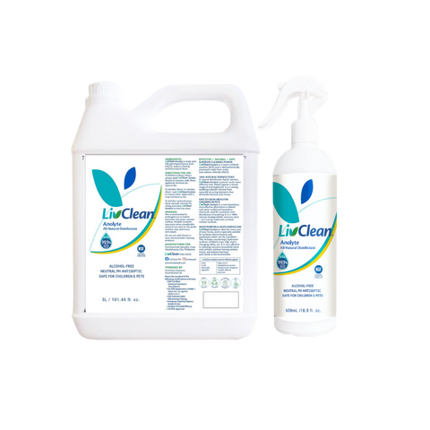 LivClean BUNDLE A: Anolyte 3L + Anolyte Bundle All Natural Disinfectant 500mL