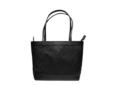 Bag with Tikog & Leather - Medium