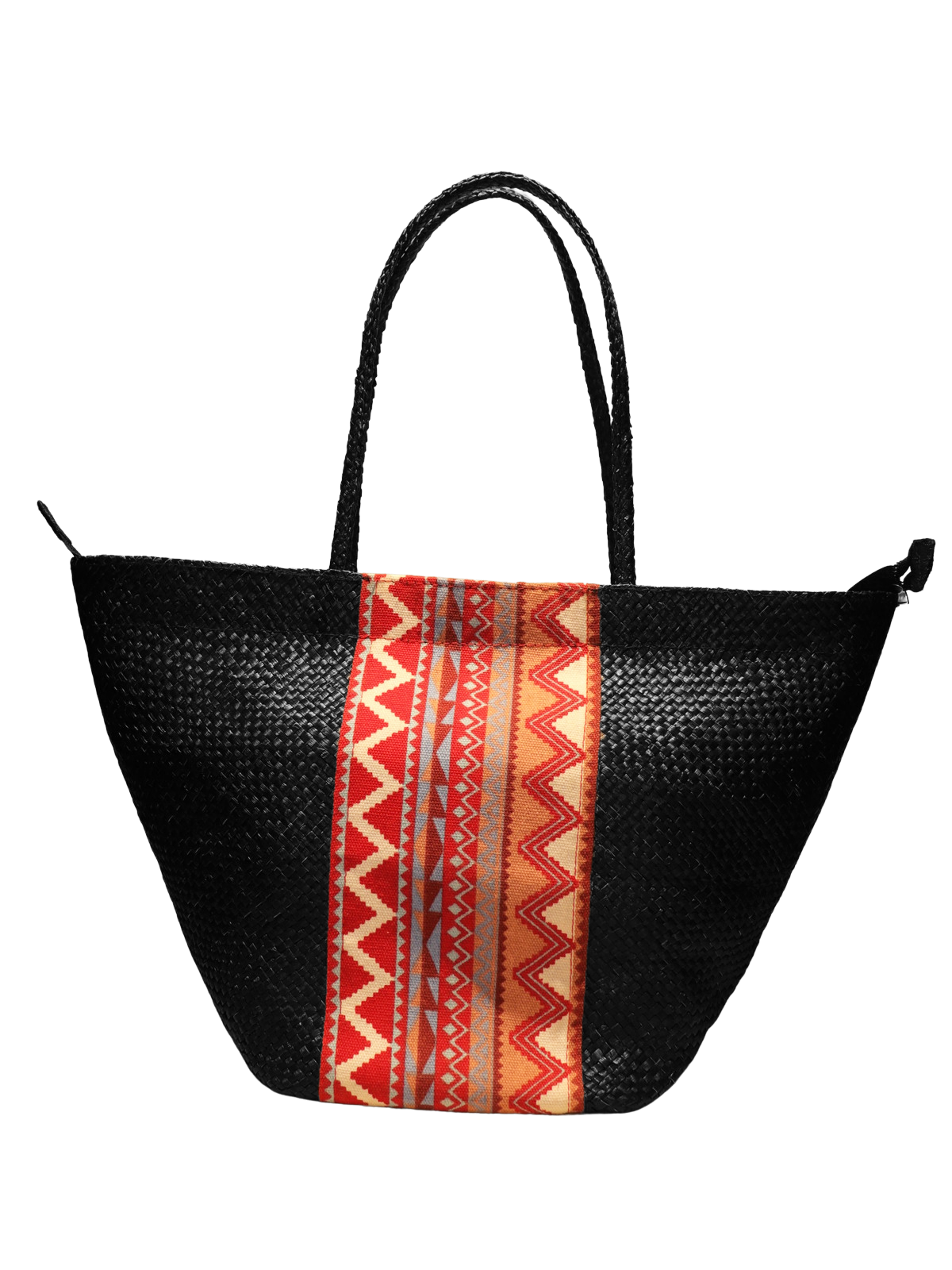 Black Bag with Baguio Cloth - Large