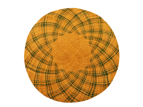 Round Mat - Brown and Green